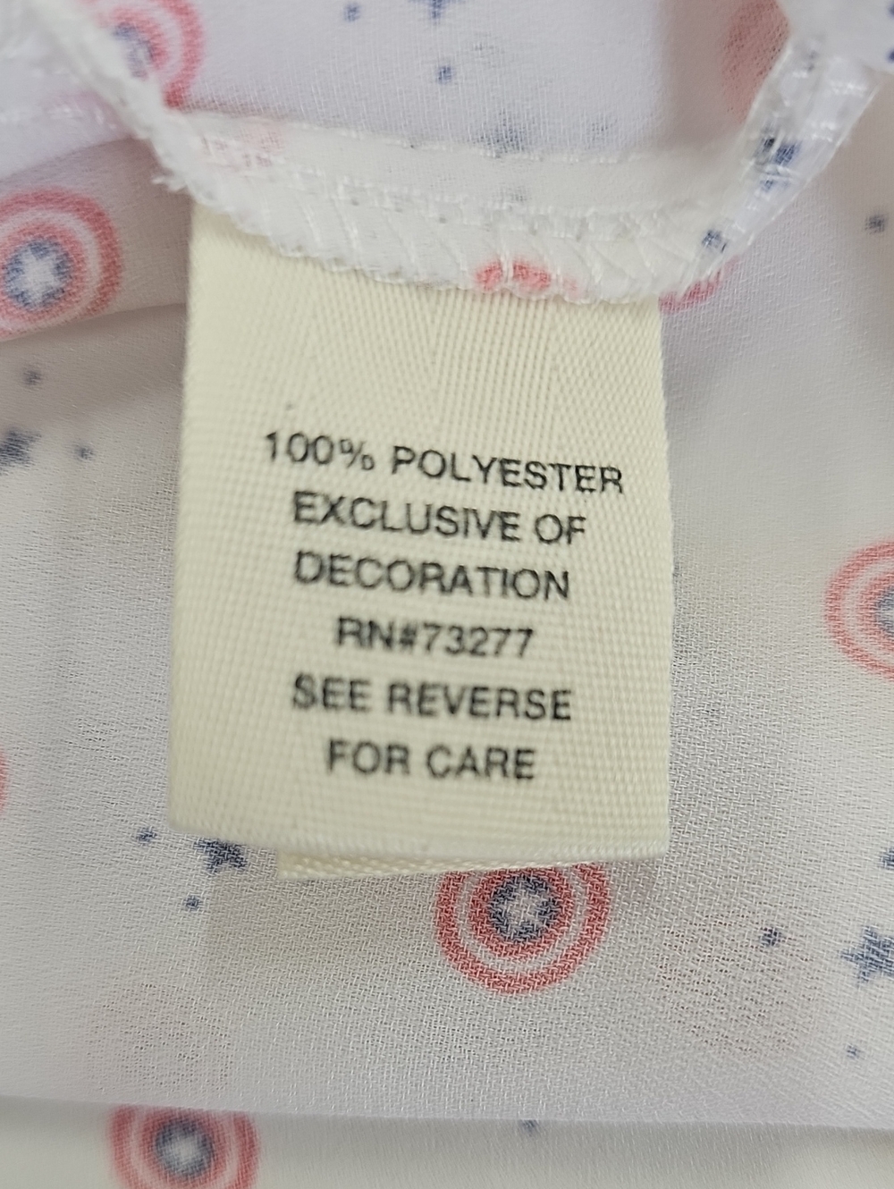 MARVEL by Her Universe, Captain America Sleeveless Blouse, White, Size Small - Picture 6 of 8